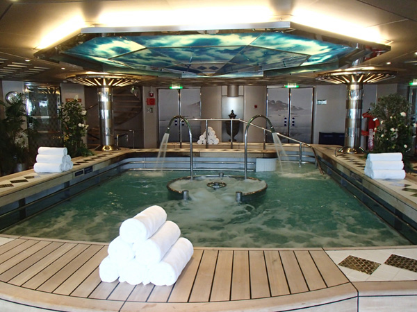 Spa on the Holland America Eurodam—one of the biggest spas at sea